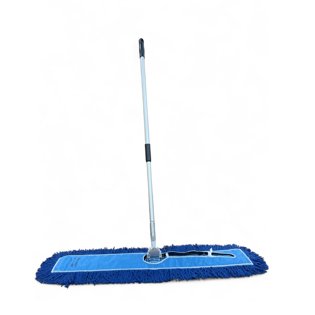 36-inch dust mop with aluminumhandle and blue head