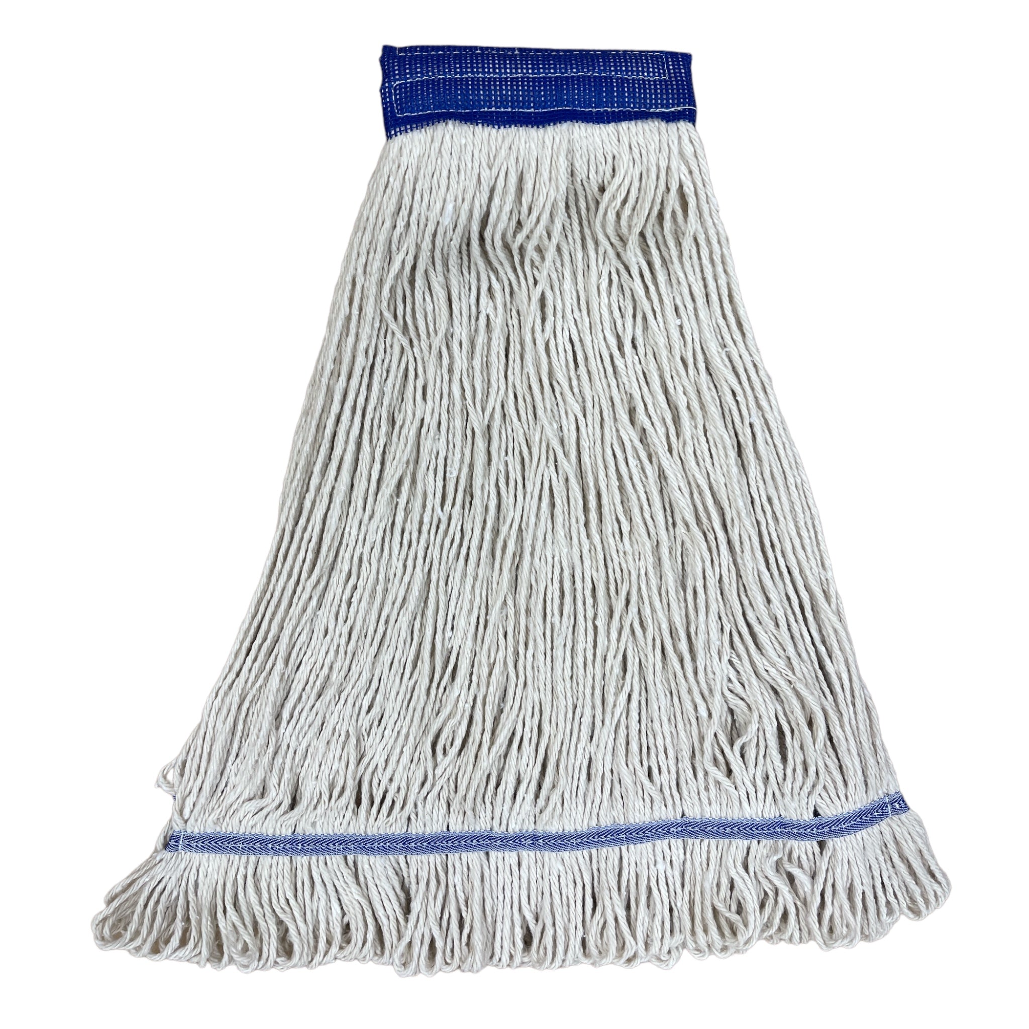 Extra large synthetic mop head with wide band and blue fan